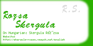 rozsa skergula business card